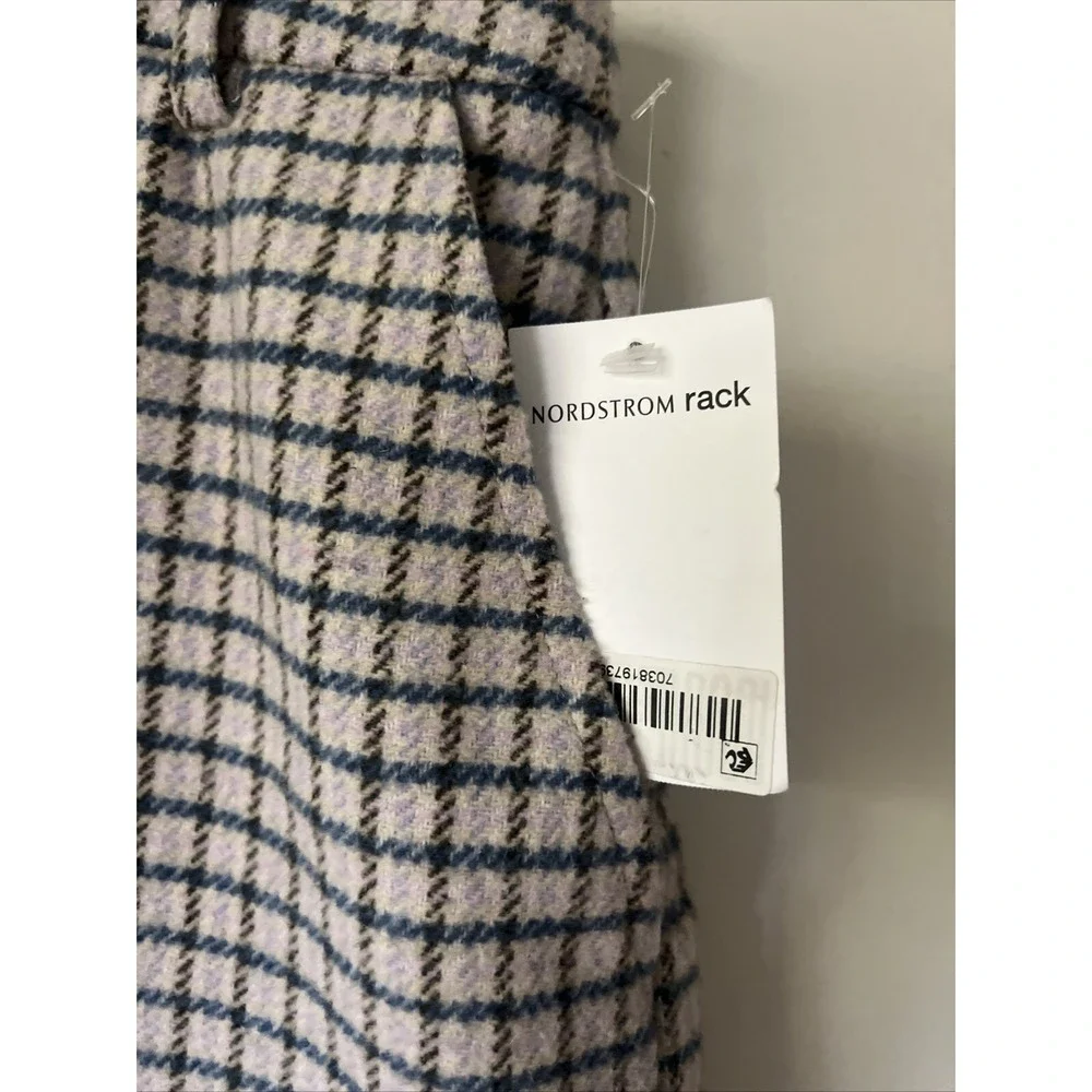 Rails Women's Size 12 Prim Lilac Navy Mini Check Skirt Winter Plaid